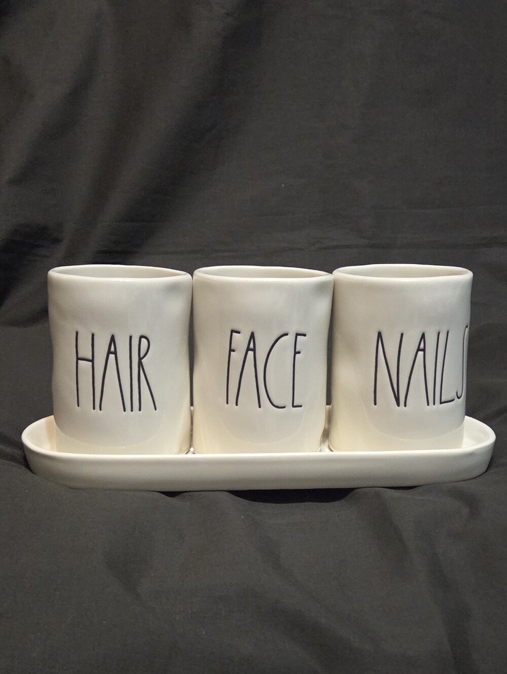 Rae Dunn Hair Face Nails & 11" Tray